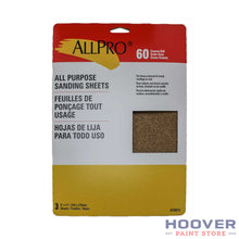 Load image into Gallery viewer, Allpro 9x11 Handy Pack All Purpose Sandpaper
