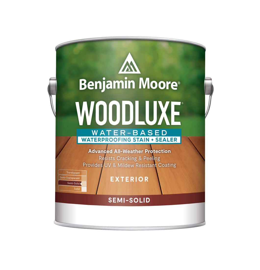 Woodluxe Water-Based Stain + Sealer - Semi-Solid Exterior Stain
