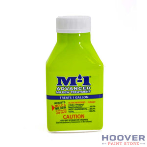 M-1 Advanced Mildew Treatment additive for one gallon of paint or stain. Available at Hoover Paint Store and Hooverpaint.com