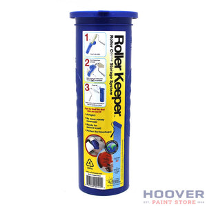 Avaliable at Hoover Paint Store, this plastic Roller Keeper will safely store a 9" roller cover.  Keeping it wet for an extended time eliminates the need to clean out the cover between coats of paints.