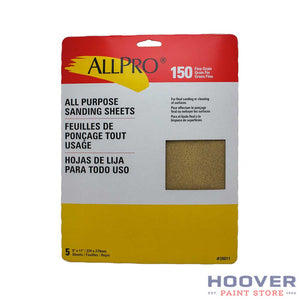 Allpro 9x11 Handy Pack All Purpose Sandpaper