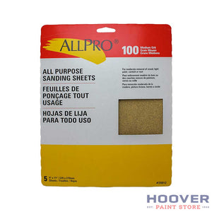 Allpro 9x11 Handy Pack All Purpose Sandpaper