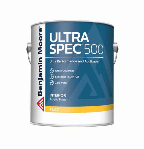 Zero-VOC Ultra Spec 500 Flat is a professional-quality interior coating designed to meet the needs of professional painting contractors.